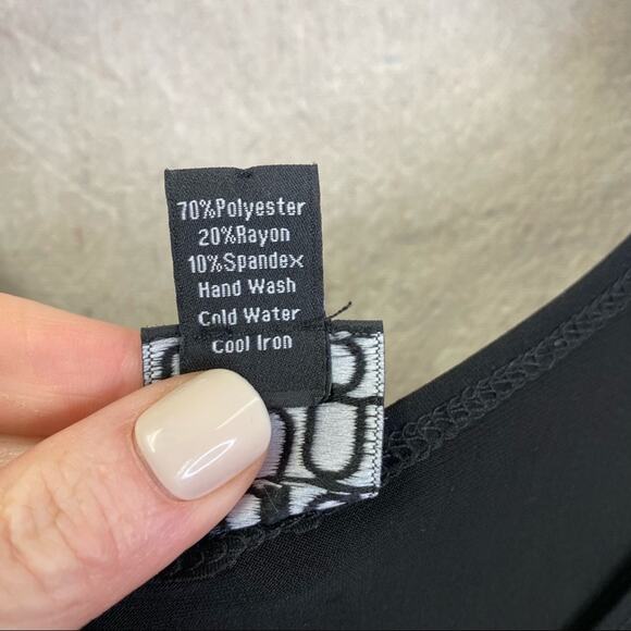 CLARA SUNWOO black Signature Cold Shoulder Tunic size Medium made in USA - Picture 7 of 12